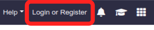 login and register tab screenshot